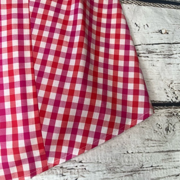 Talbots No-Iron Scalloped Edge Gingham Sleeveless Blouse Size 10 - Picture 6 of 7